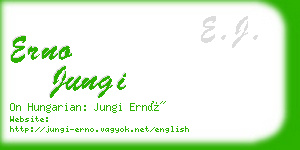 erno jungi business card